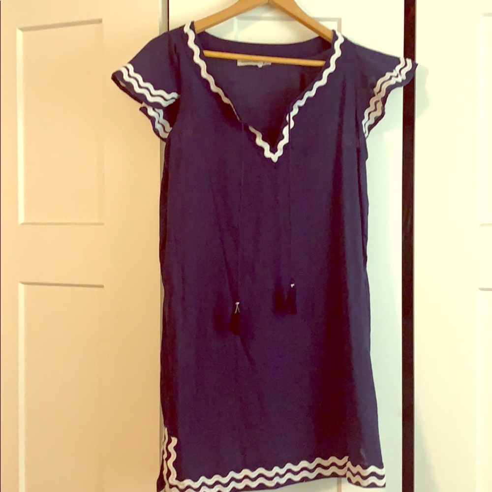 Blue beach coverup